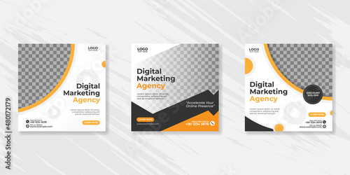 Digital business marketing social media post template.