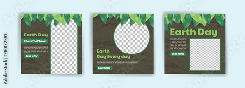 Earth Day. Education to protect the environment. Banner vector for social media ads, web ads, business messages, discount flyers and big sale banners.
