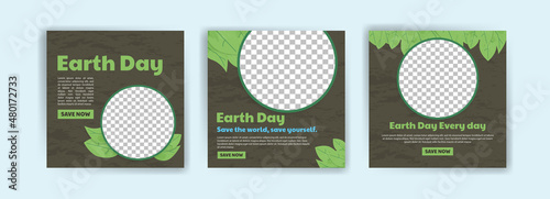 Earth Day. Education to protect the environment. Banner vector for social media ads, web ads, business messages, discount flyers and big sale banners.