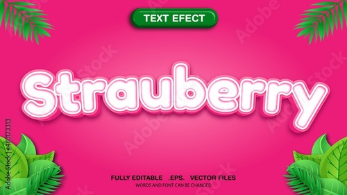 Konstfotografi Editable text effects strauberry theme