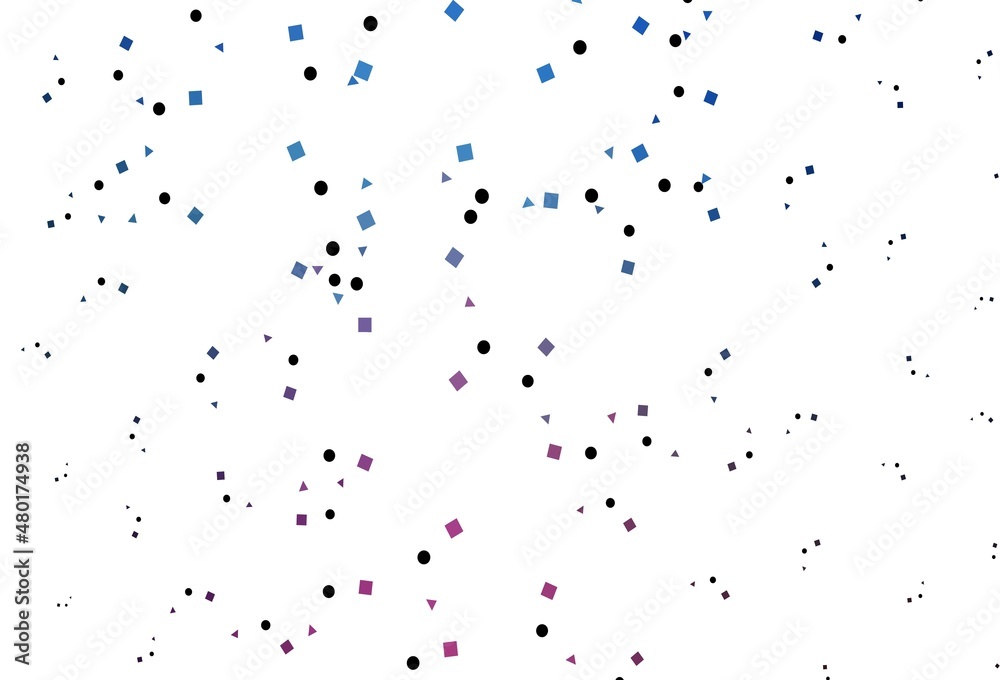 Light Pink, Blue vector cover in polygonal style with circles. Light Pink, Blue vector cover in polygonal style with circles.