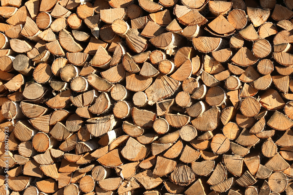 Stacked logs firewood texture background Stacked logs firewood texture background