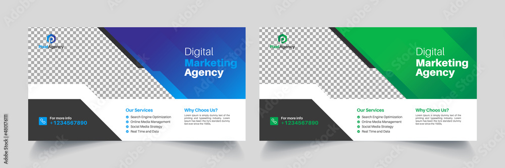Fototapeta premium Digital business marketing promotional social media post template