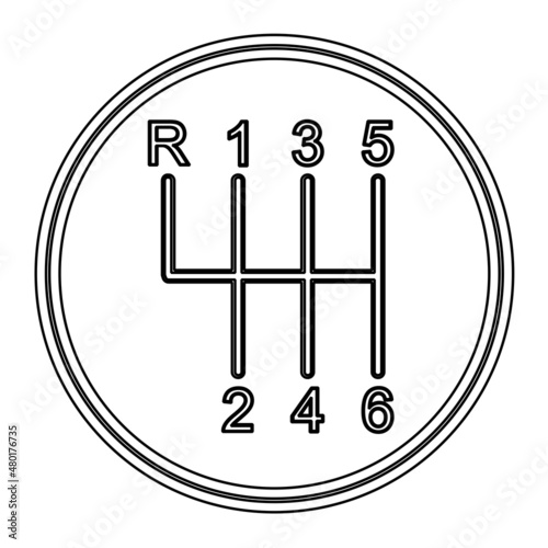 Six Speed Manual Gear Lever Knob