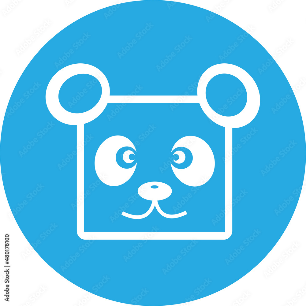 Panda icon Cartoon character cute design