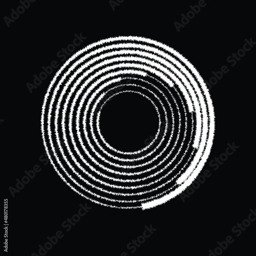 Glitch distorted geometric shape . Minimal art design . Destroyed melting logo . Trendy defect error shapes . Glitched design element .Broken effect .vector 