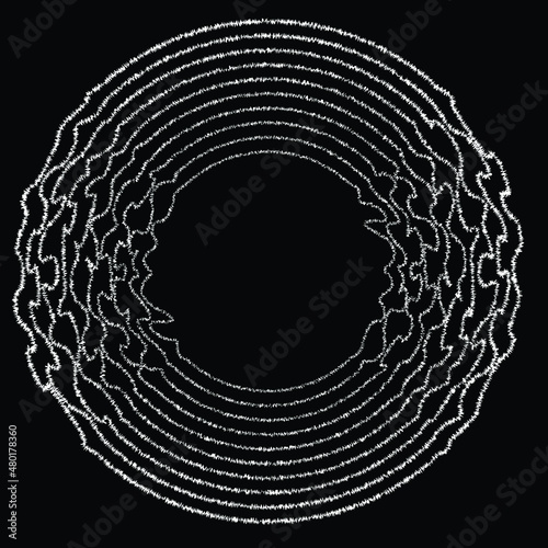 Glitch distorted geometric shape . Minimal art design . Destroyed melting logo . Trendy defect error shapes . Glitched design element .Broken effect .vector 