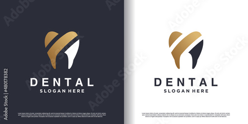 Dental logo concept with unique and creative style Premium Vector part 3