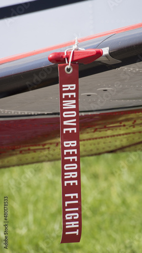 Remove before flight photo