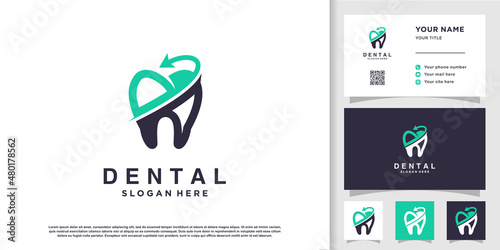 Dental logo concept with unique and creative style Premium Vector part 1