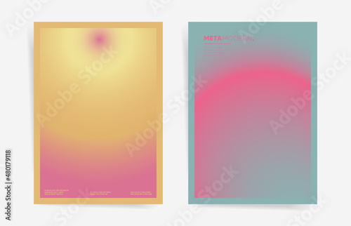 Gradient abstract art modern poster cover design. Brochure template layout with faded fancy contemporary gradient. Digital vector notebook or book aesthetic matte background.
