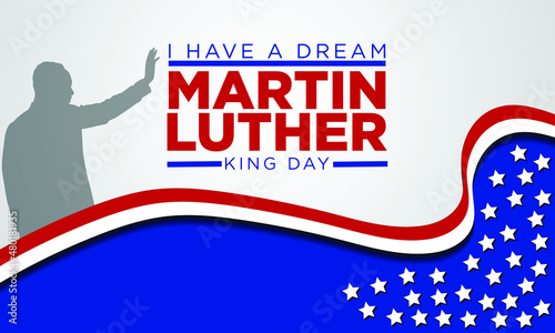 Martin Luther King Jr Vector Art on Abstract Background |  Martin Luther King Day MLK photo