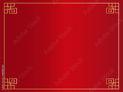 中国の吉祥模様入りの真っ赤な光沢のあるかっこいいフレーム