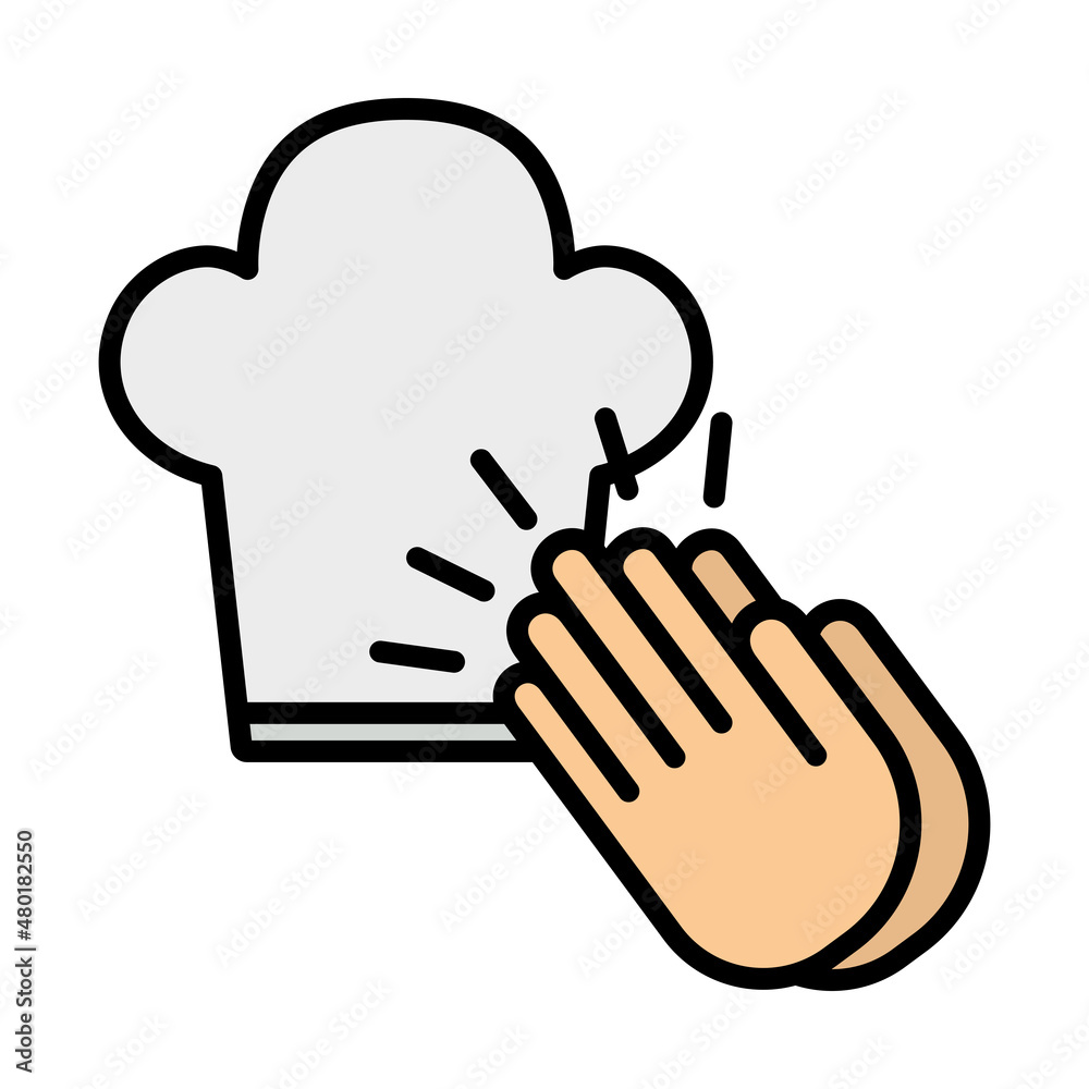 Clapping Palms To Toque Icon Clapping Palms To Toque Icon