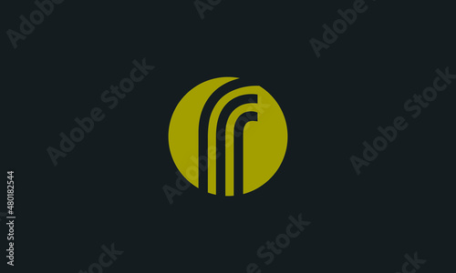 Creative letter r graphic lines alphabet icon logo design