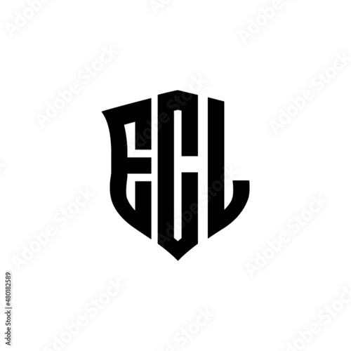ECL letter logo design with white background in illustrator, vector logo modern alphabet font overlap style. calligraphy designs for logo, Poster, Invitation, etc.	