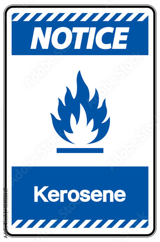 Notice Kerosene Symbol Sign On White Background