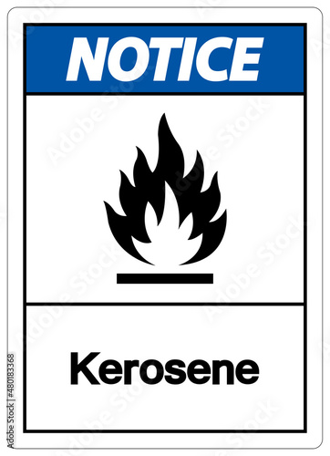 Notice Kerosene Symbol Sign On White Background