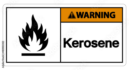 Warning Kerosene Symbol Sign On White Background