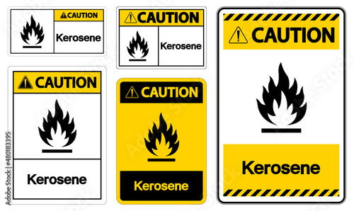 Caution Kerosene Symbol Sign On White Background