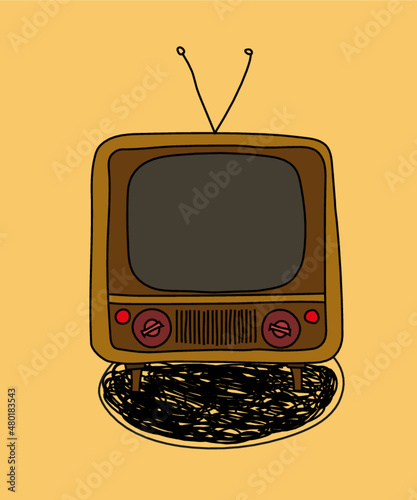 Televisore anni 80 a tubo catodico