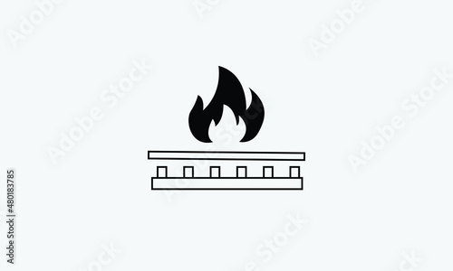 Gas Stove vector logo design