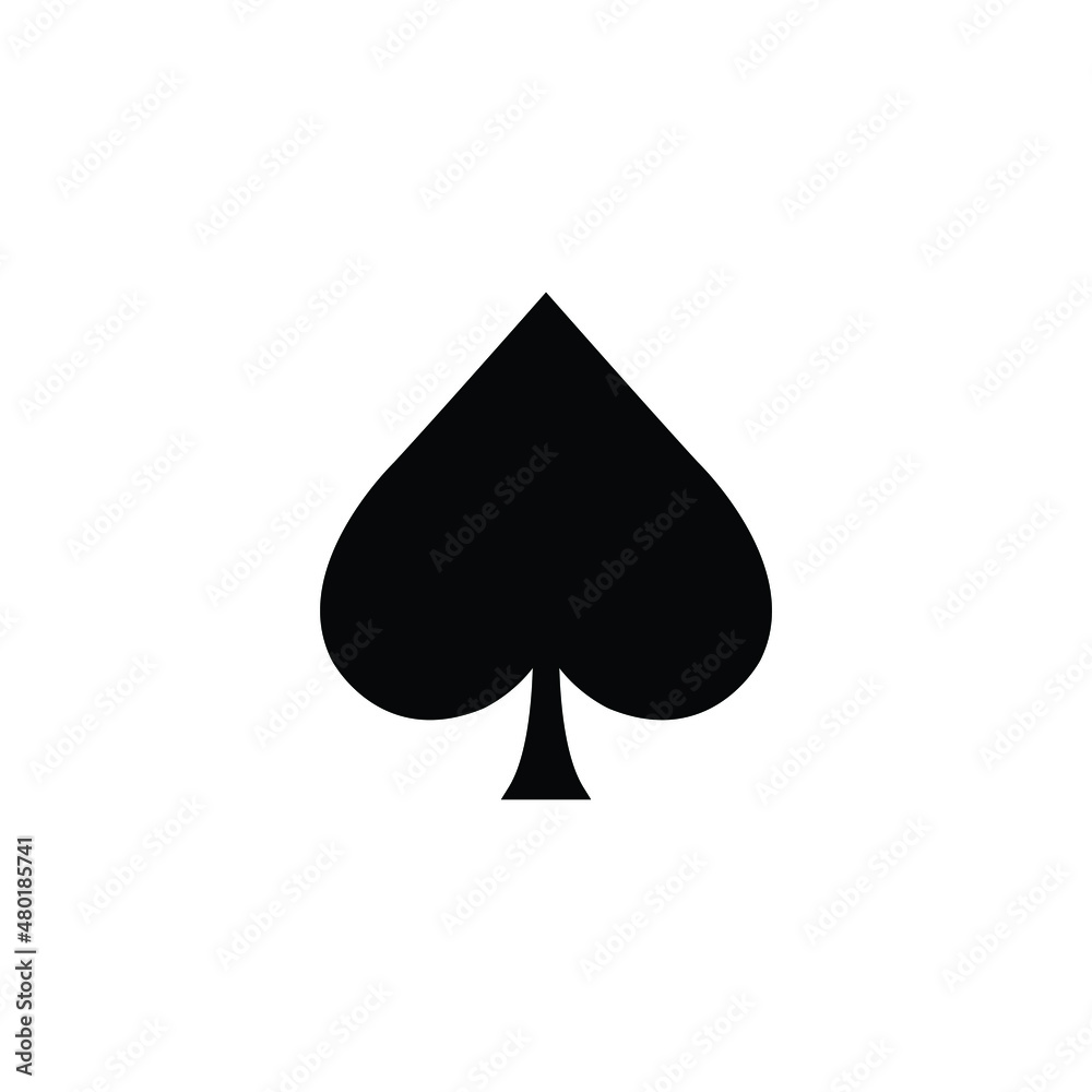 Gambling Card Suit Spade Line Icon. Casino Game Black Flat Symbol. Poker  Play Suit Set Outline Pictogram. Playing Card. Black Jack Club in Las Vegas  Symbol. Isolated Vector Illustration. 11135033 Vector Art