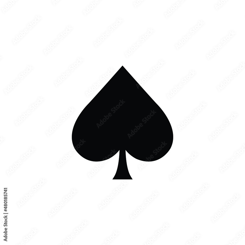 Playing Card, Gambling Spade. Casino Game Pictogram. Poker Play Suit Symbol  Collection. Card Suit Line and Silhouette Icon Set. Black Jack Club in Las  Vegas Symbol. Isolated Vector Illustration. 26487437 Vector Art