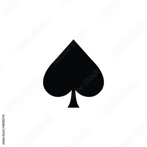 spades card suit icon vector. Poker, card game, casino symbol photo