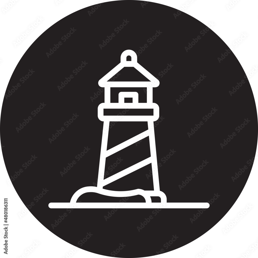 lighthouse glyph icon lighthouse glyph icon