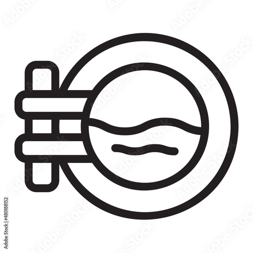 porthole line icon