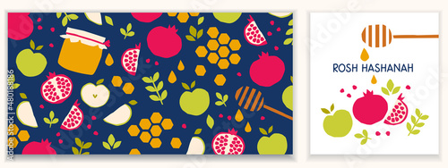 Apples with honey and pomegranates for Rosh Hashanah