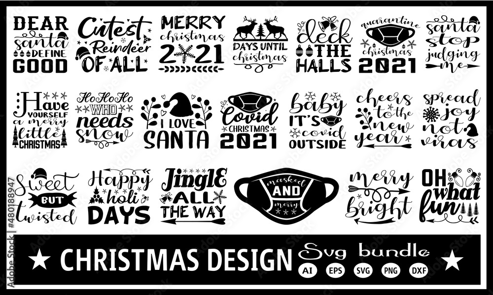 Fototapeta premium Christmas svg bundle