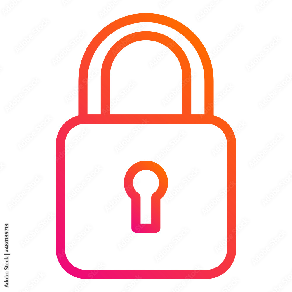 Padlock Vector Icon Design Illustration Padlock Vector Icon Design Illustration