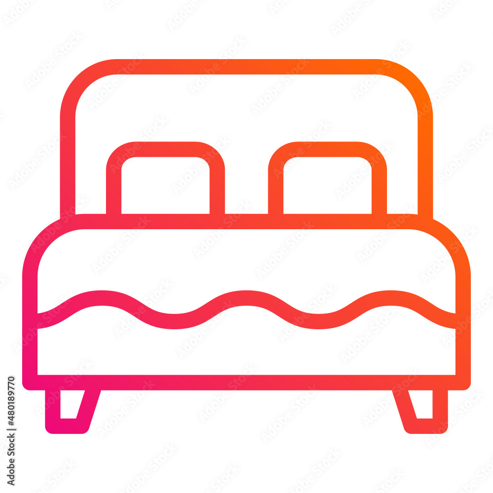 Double bed Vector Icon Design Illustration Double bed Vector Icon Design Illustration