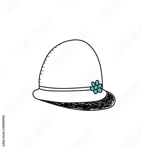 cappello lezioso con fiore