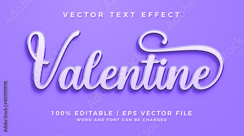Purple valentine editable text effect template