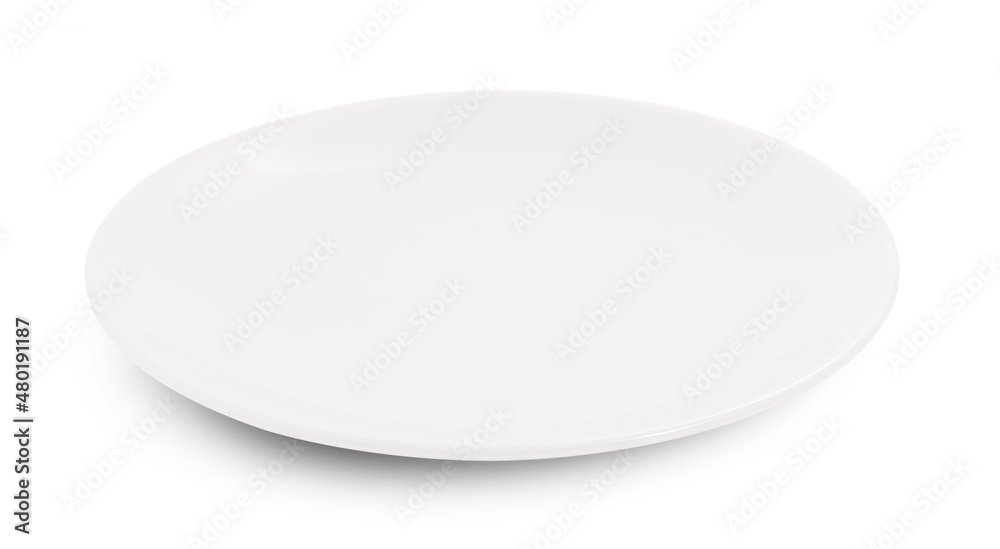 empty plate isolated on white background