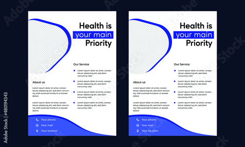  Medical flayer design template for corona virous template.
