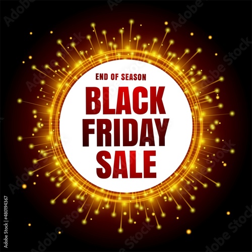Modern black friday sale with poster background