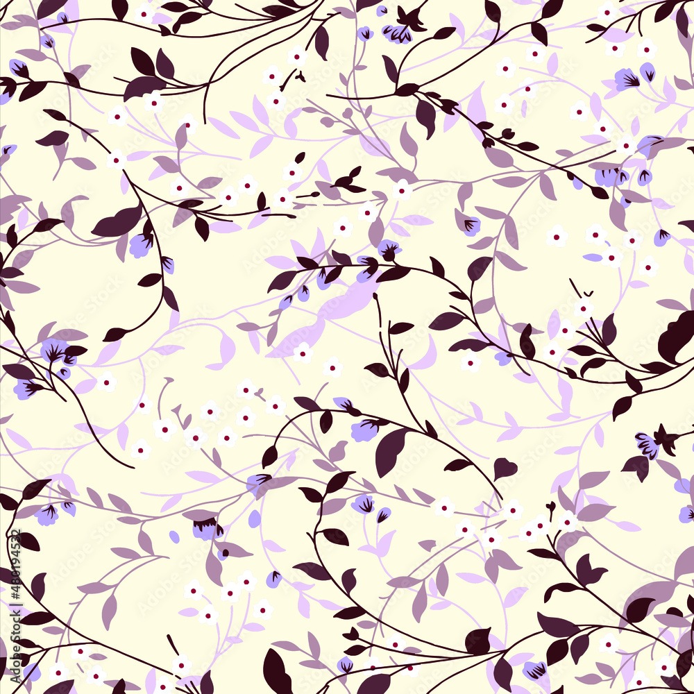 Abstract Leaf Seamless Pattern