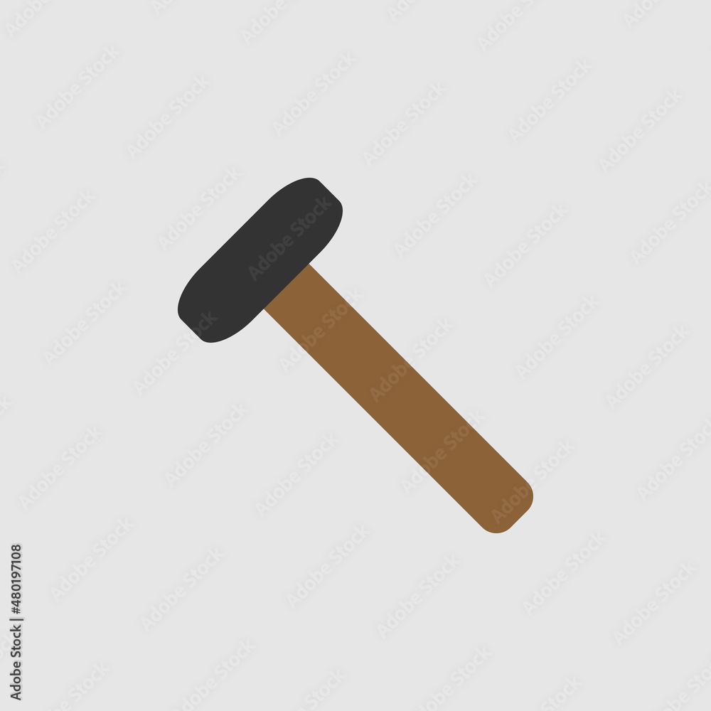 Blacksmithhammer icon. Cartoon of sickle vector Blacksmithhammer icon. Cartoon of sickle vector