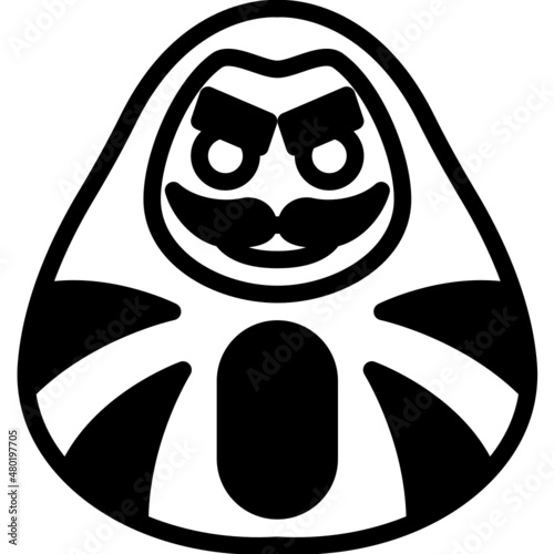 daruma solid line icon