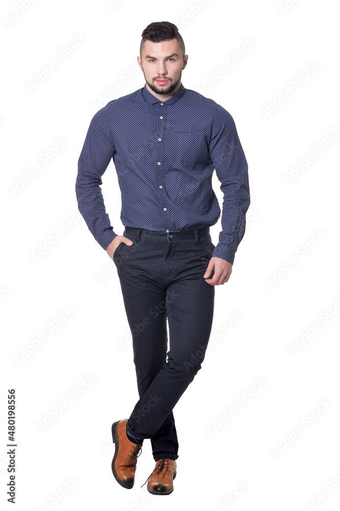 Portrait of handsome man posing on white background Portrait of handsome man posing on white background