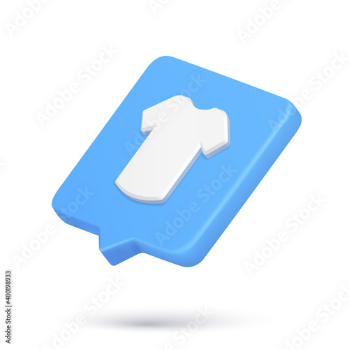 T shirt apparel isometric 3d icon cyberspace quick tips alert fashion clothes boutique vector
