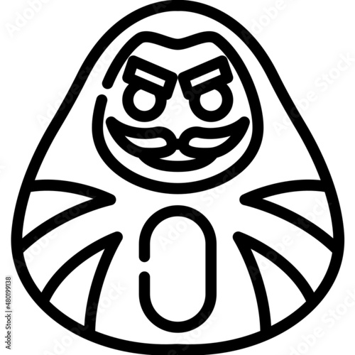daruma line icon