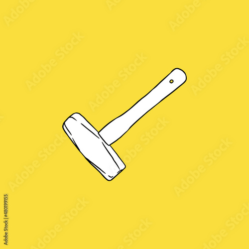 Hammer Icon, Construction Concept.