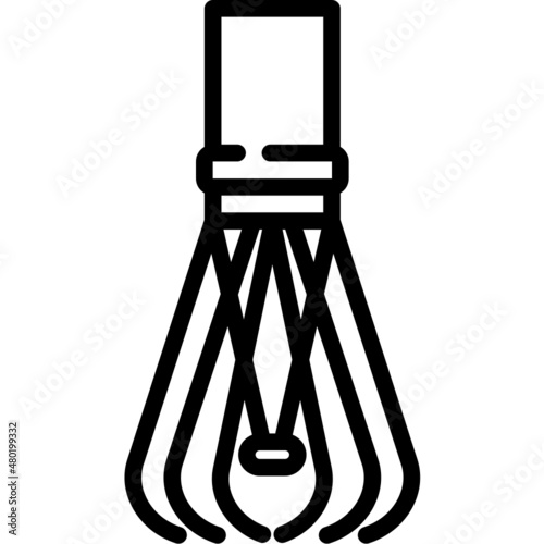 whisk line icon