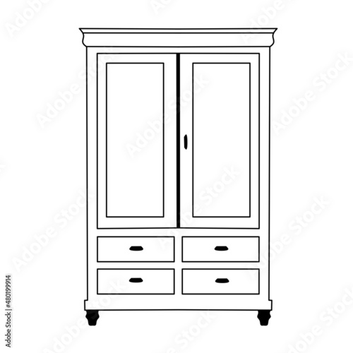 wardrobe isolated on white