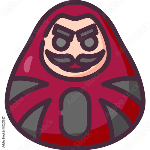daruma line icon